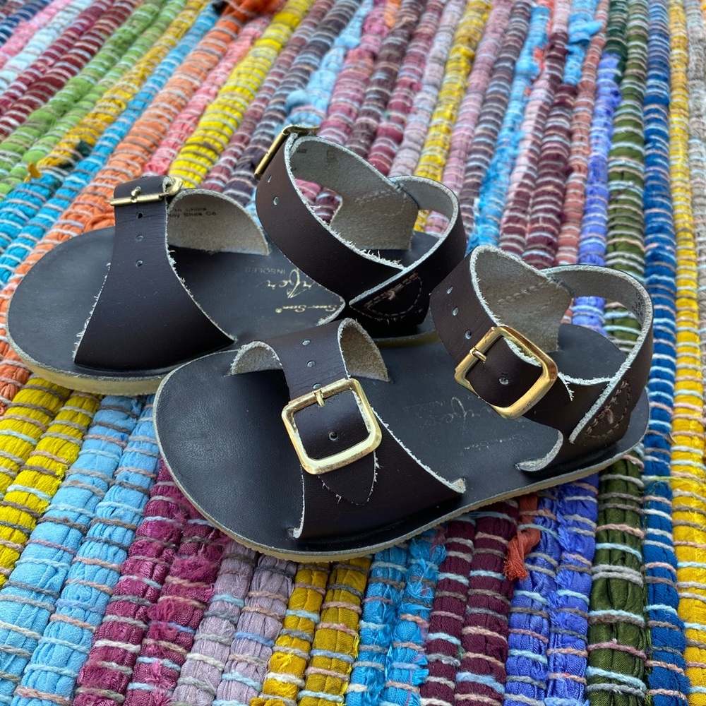 Salt Water Sandals "Surfer" Toddler sz 6 Leather Sandals Very Good Condition